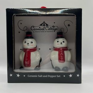 Johana Parker snowman salt and pepper shakers